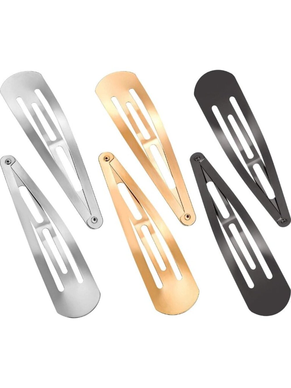 30 Pcs Large Metal Snap Hair Clips - 4 Inch Barrette Set for Women, Stylish